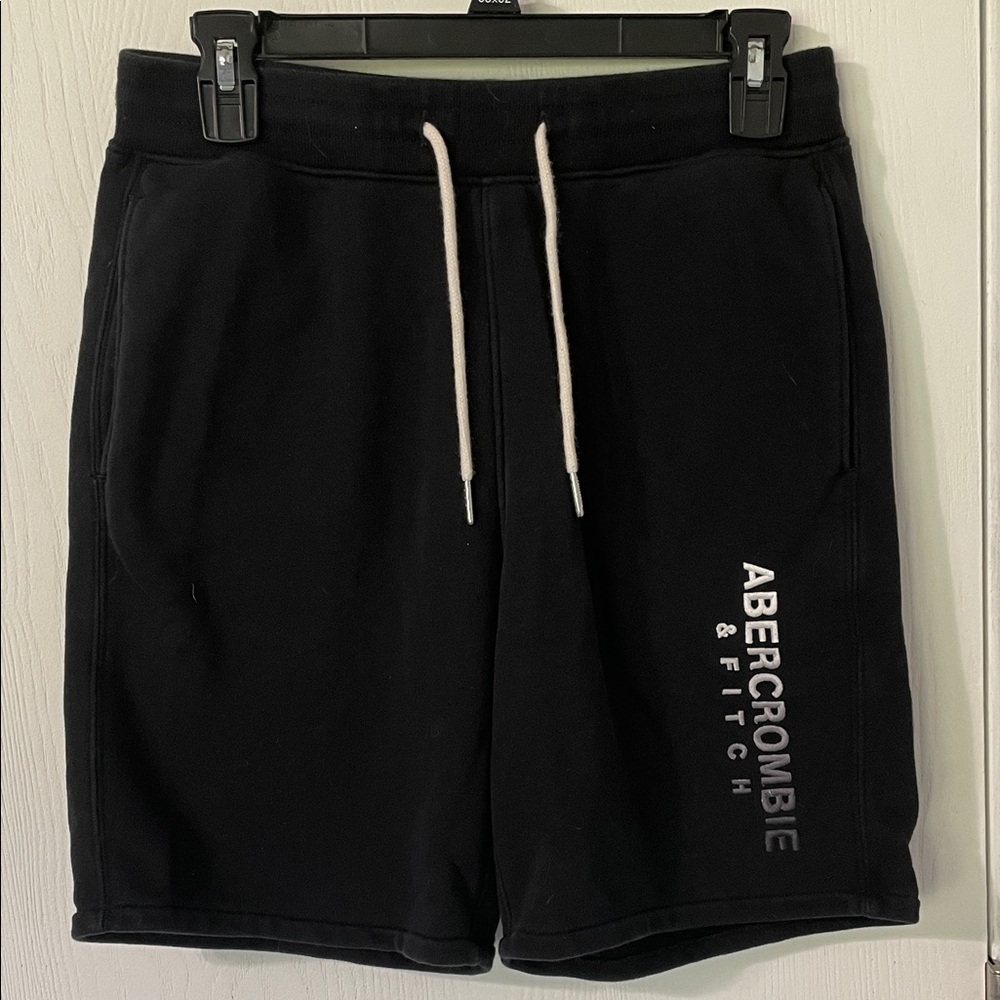 Abercrombie & Fitch Men's Soft A&F Fleece Navy Sweat Shorts Pockets Y2K Size XS